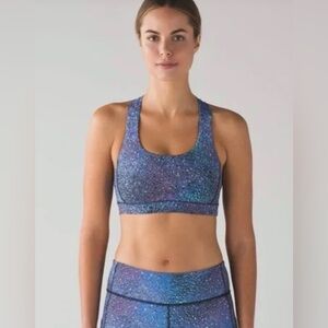 Lululemon Fast Lane Bra | Strive Mermaid Galaxy Splatter Multi | Size 2